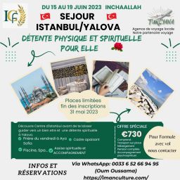 Séjour détente Pour Elle / Istanbul-Yalova